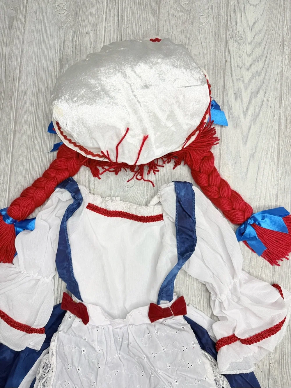 Rubies Rag Doll Girl Halloween Costume for Kids legging , dress and yarn wig sm